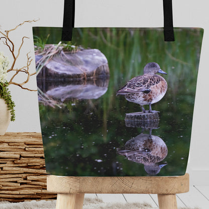 American Wigeon All-Over Print Large Tote Bag - The Overland Diaries