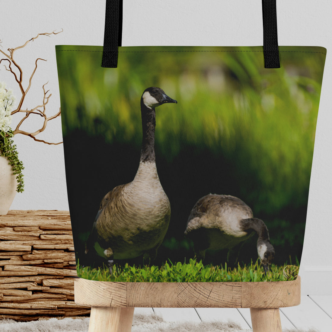 Canada Geese All-Over Print Large Tote Bag - The Overland Diaries