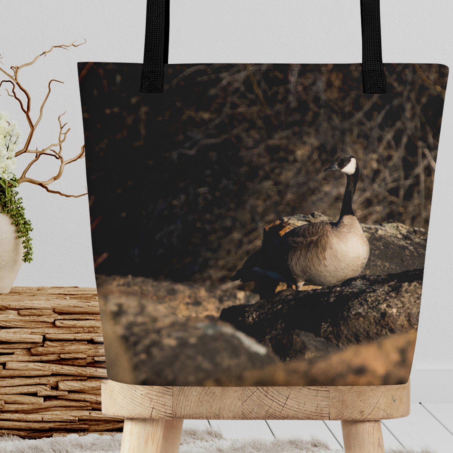 Canada Geese All-Over Print Large Tote Bag - The Overland Diaries