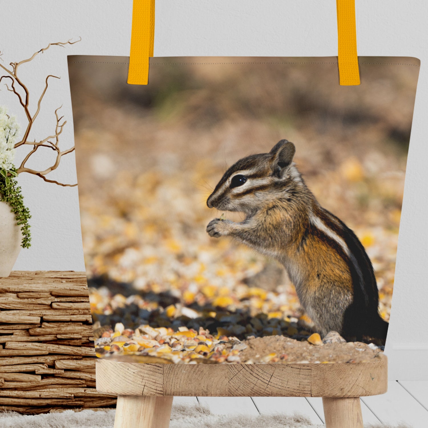 Chipmunk All-Over Print Large Tote Bag - The Overland Diaries