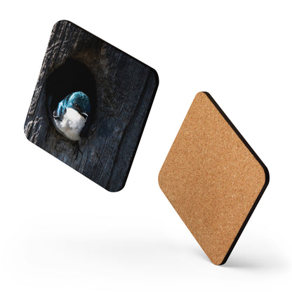 Tree Swallow Cork-Back Coaster - The Overland Diaries