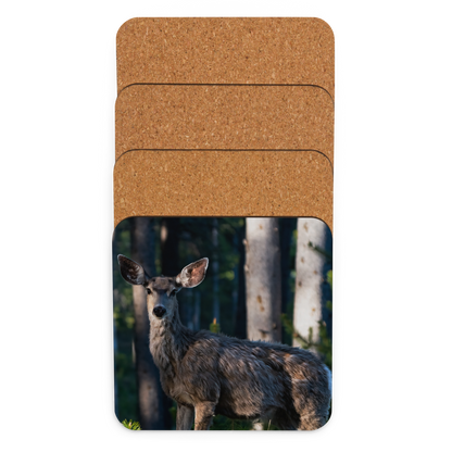 Mule Deer Cork-back coaster - The Overland Diaries