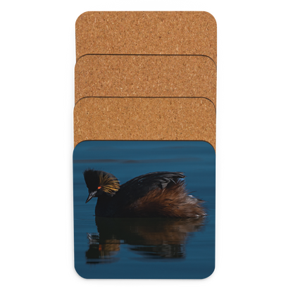 Eared GrebeCork-back Coaster - The Overland Diaries