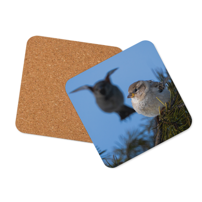 House Sparrow Cork-back Coaster - The Overland Diaries