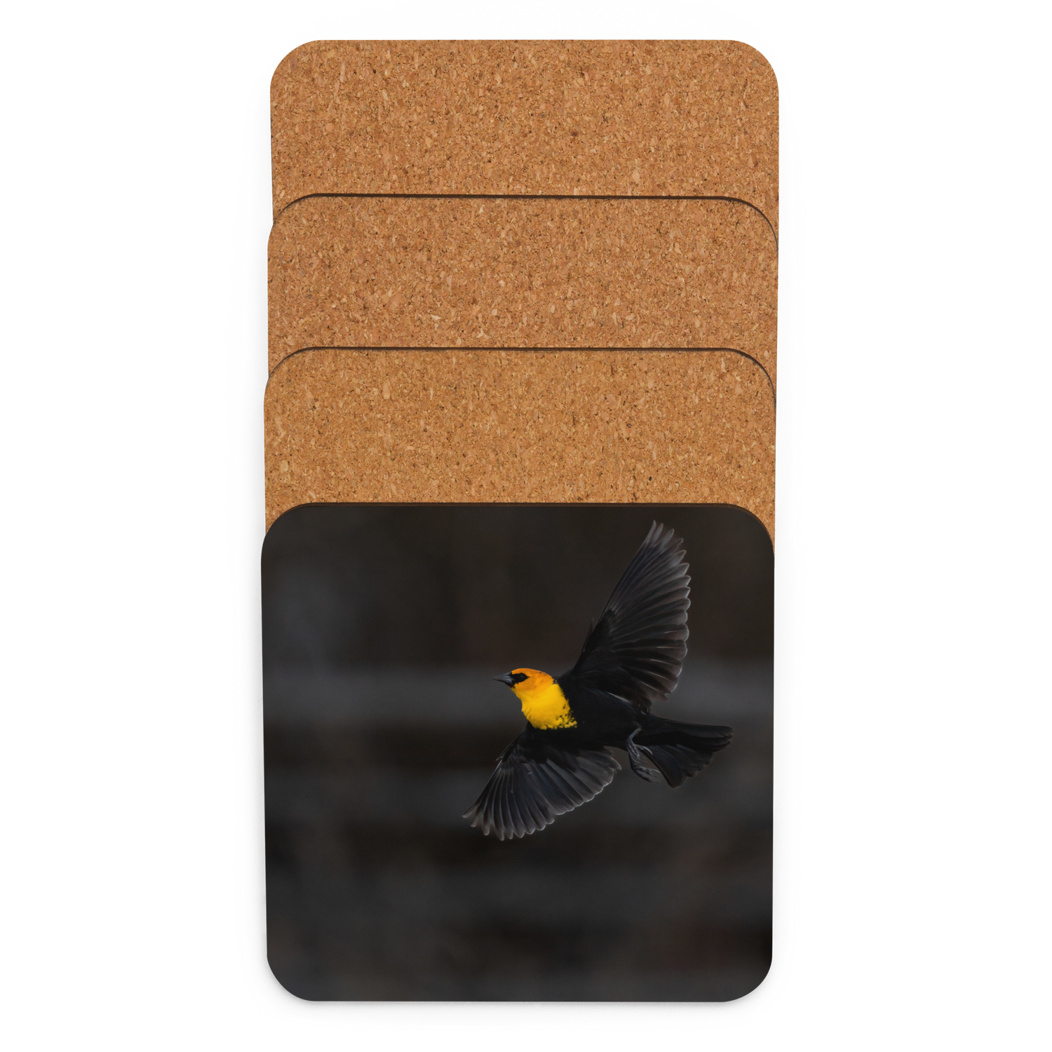 Flying Yellow Head Cork-back Coaster - The Overland Diaries