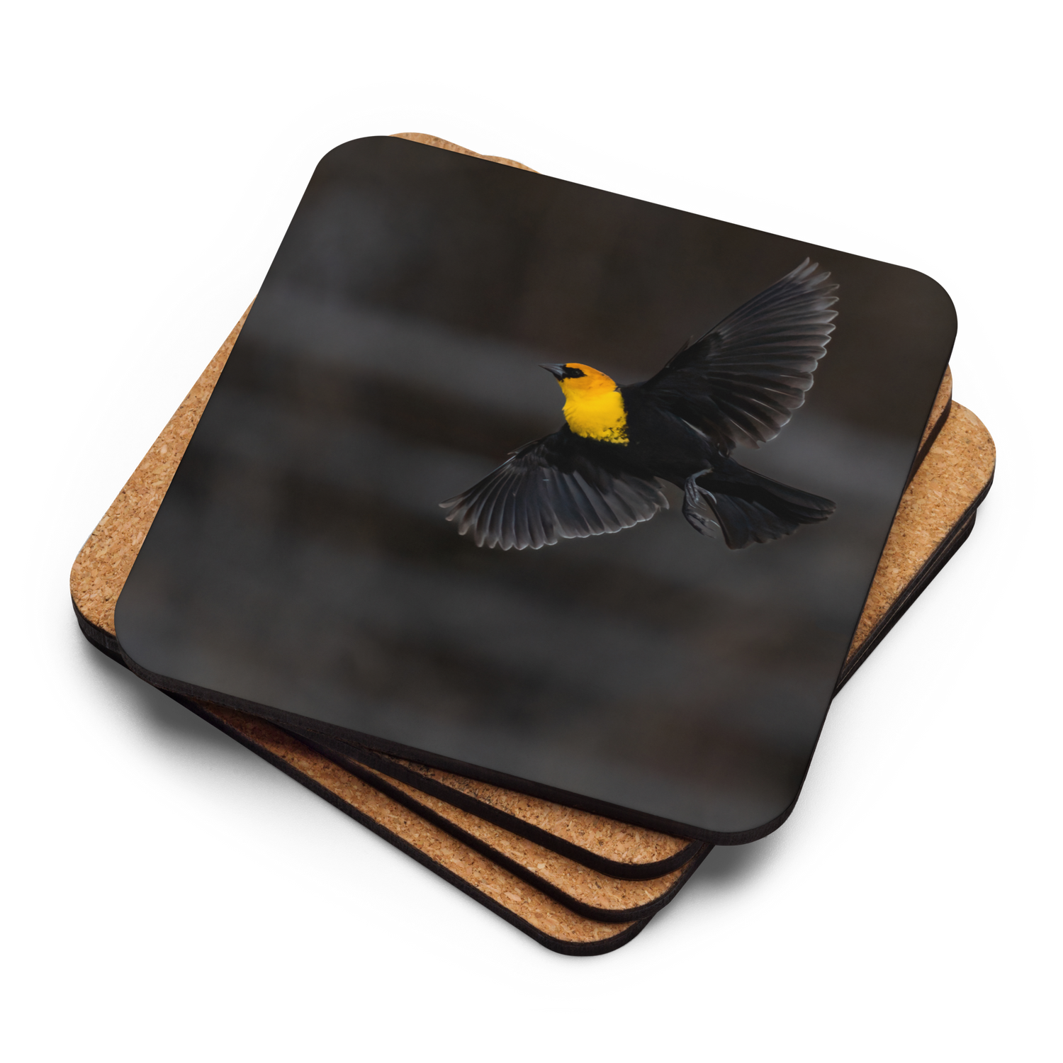 Flying Yellow Head Cork-back Coaster - The Overland Diaries
