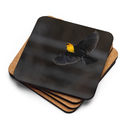 Flying Yellow Head Cork-back Coaster - The Overland Diaries