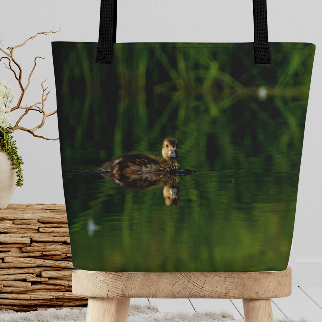 Duckling All-Over Print Large Tote Bag - The Overland Diaries