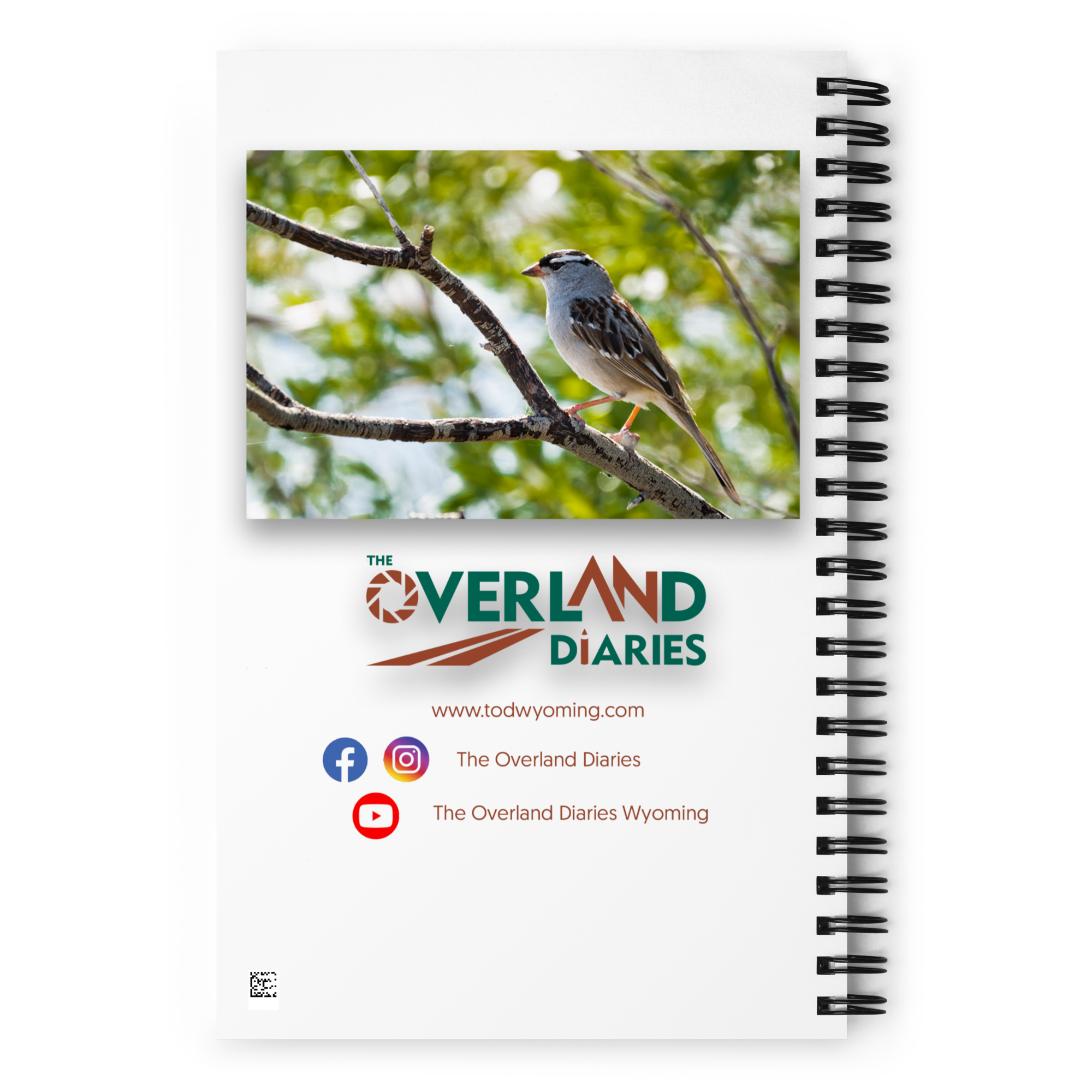 White-crowned Sparrow Spiral Notebook - The Overland Diaries