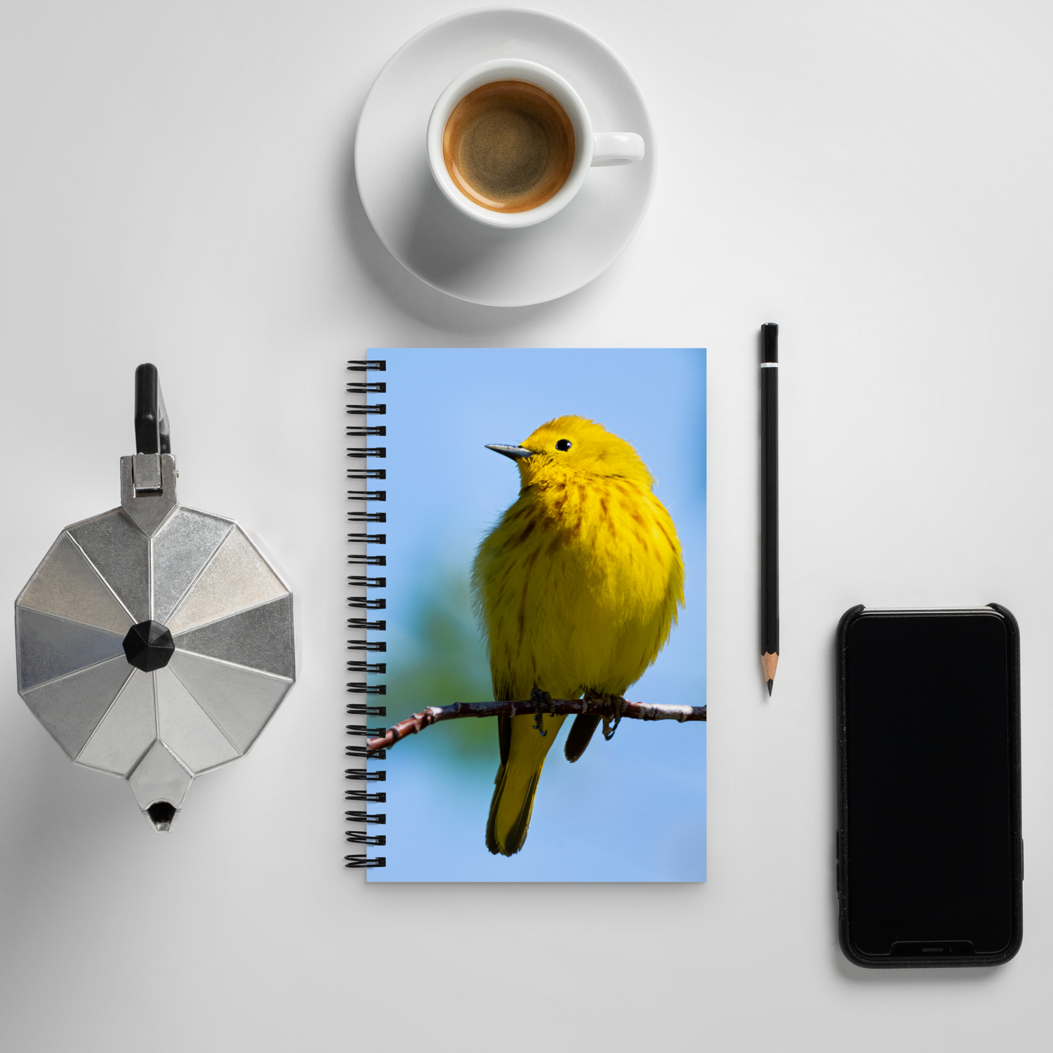 Yellow Warbler Spiral Notebook - The Overland Diaries