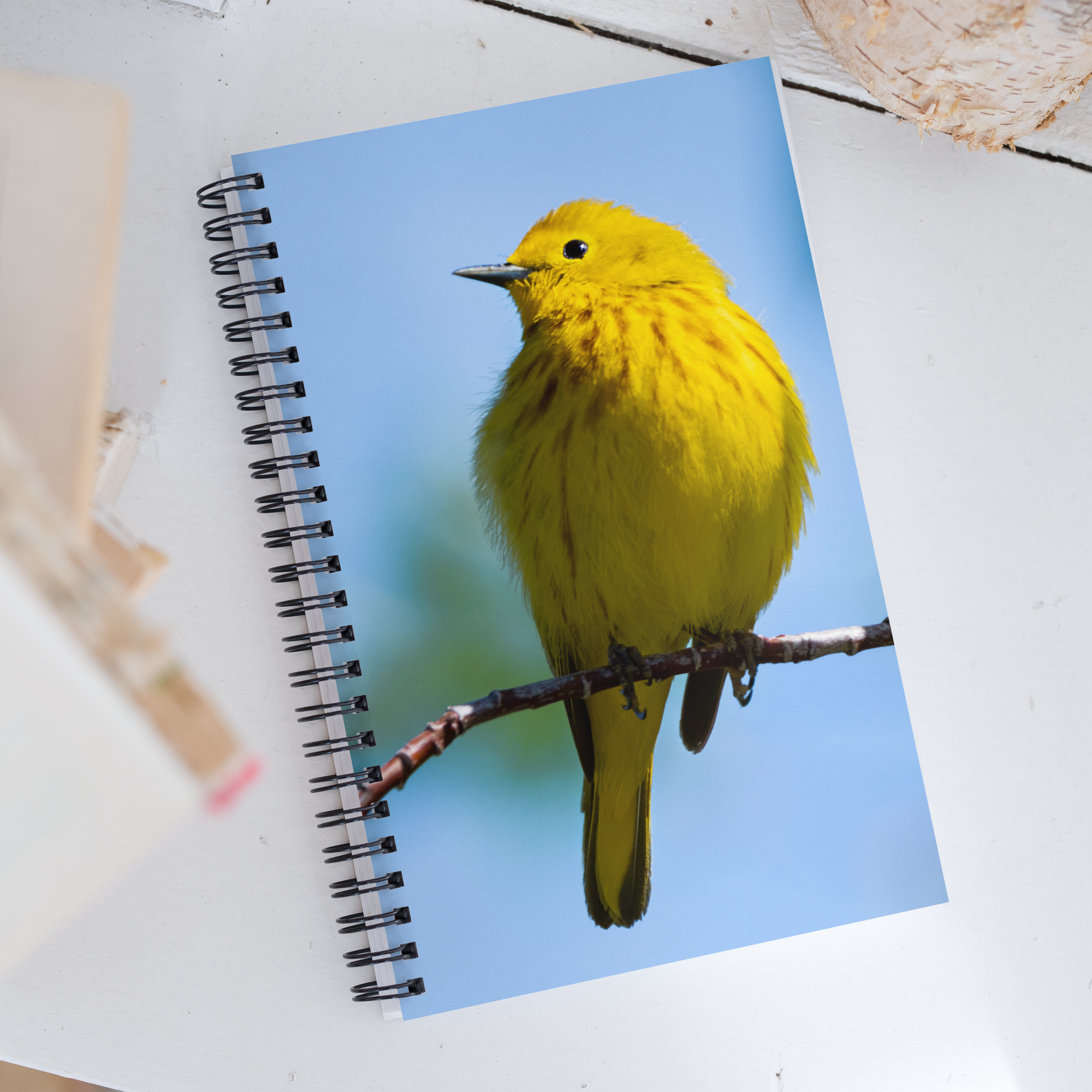 Yellow Warbler Spiral Notebook - The Overland Diaries